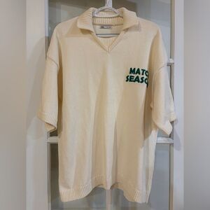 Zara Match Season Men’s Unisex Pullover Tennis Preppy Resortwear Sweater Medium